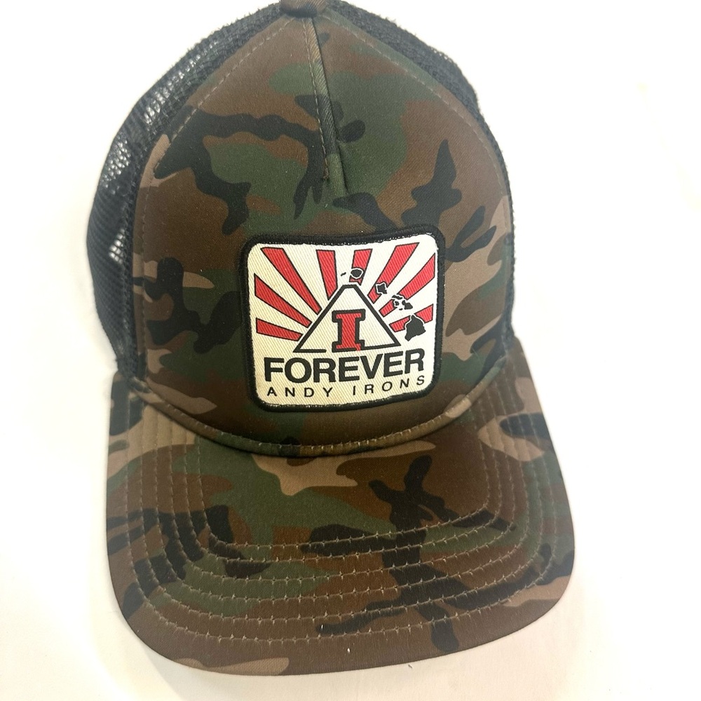 Rare Andy Irons Camo Trucker Hat. So hard to find. Great condition. Surf history
